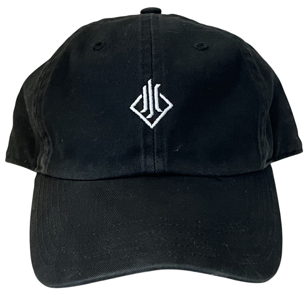 Black Baseball Cap With White Logo